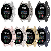 For Sansung Galaxy Watch 7 40mm Half Pack Hollow PC Watch Protective Case(Titanium Steel Color)