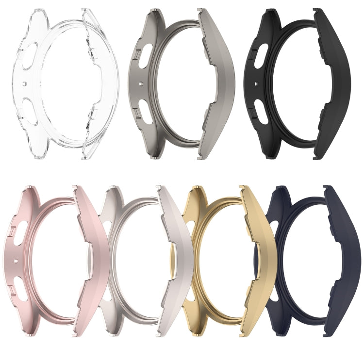 For Sansung Galaxy Watch 7 44mm Half Pack Hollow PC Watch Protective Case(Titanium Steel Color)
