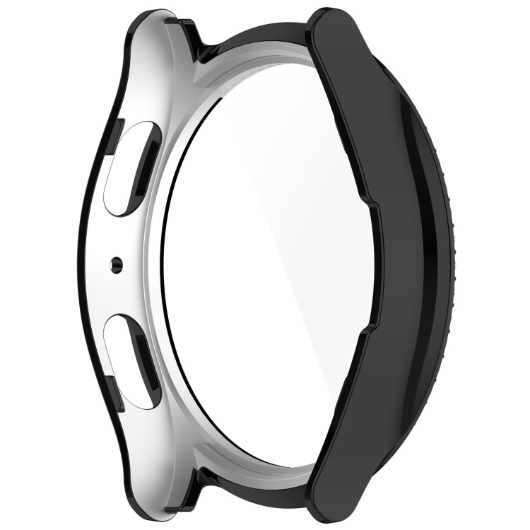 For Samsung Galaxy Watch 7 44mm Single Row Diamond PC + Tempered Film Integrated Watch Protective Case(Black)