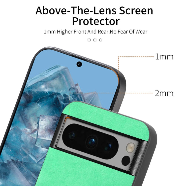 For Google Pixel 9 / 9 Pro Retro Magsafe Magnetic PU Back Cover Phone Case(Blue)