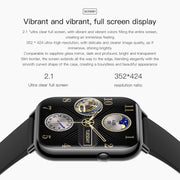 Q19 Max 2.1 inch HD Screen Water-resistant Sports Business Smart Watch(Black)