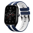 For Amazfit GTS 4 20mm Two-Color Sports Silicone Watch Band(Blue+White) - free shipping - PMC TechLife - Order now!