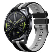 For Amazfit GTS 2 Mini 20mm Two-Color Sports Silicone Watch Band(Black+Grey)