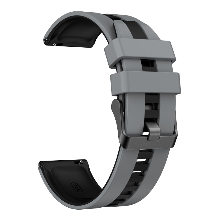 For Amazfit GTS 2 Mini 20mm Two-Color Sports Silicone Watch Band(Grey+Black)