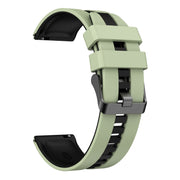 For Amazfit Bip3 20mm Two-Color Sports Silicone Watch Band(Light Green+Black)
