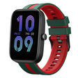 For Amazfit Bip3 20mm Two-Color Sports Silicone Watch Band(Green+Red) - free shipping - PMC TechLife - Order now!