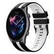 For Amazfit GTR 3 22mm Two-Color Sports Silicone Watch Band(Black+White) - free shipping - PMC TechLife - Order now!
