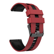 For Amazfit GTR 2 22mm Two-Color Sports Silicone Watch Band(Red+Black)