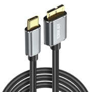 ENKAY USB 3.1 Type-C to USB 3.0 Micro B 10Gbps Data Camera Hard Drive Cable, Length:1m