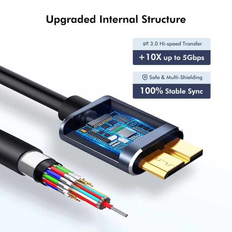 ENKAY USB 3.1 Type-C to USB 3.0 Micro B 10Gbps Data Camera Hard Drive Cable, Length:1.5m
