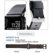 For Apple Watch SE 44mm Genuine Leather Hybrid Silicone Watch Band(Coffee Black Buckle)