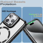 For iPhone 16 Pro Magsafe CD-grain Acrylic Hybrid TPU Phone Case(Purple)