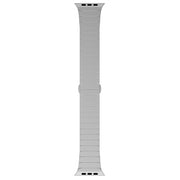 For Apple Watch Series 9 45mm One-bead Paint Alloy Butterfly Buckle Watch Band(Silver)