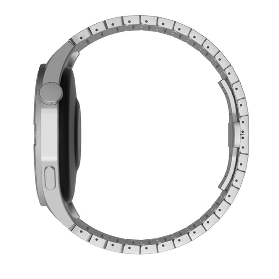 For Ticwatch Pro X 22mm One Bead Paint Butterfly Buckle Alloy Watch Band(Silver)