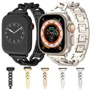 For Apple Watch Ultra 49mm Quick-Release Metal Chain Watch Band(Silver)