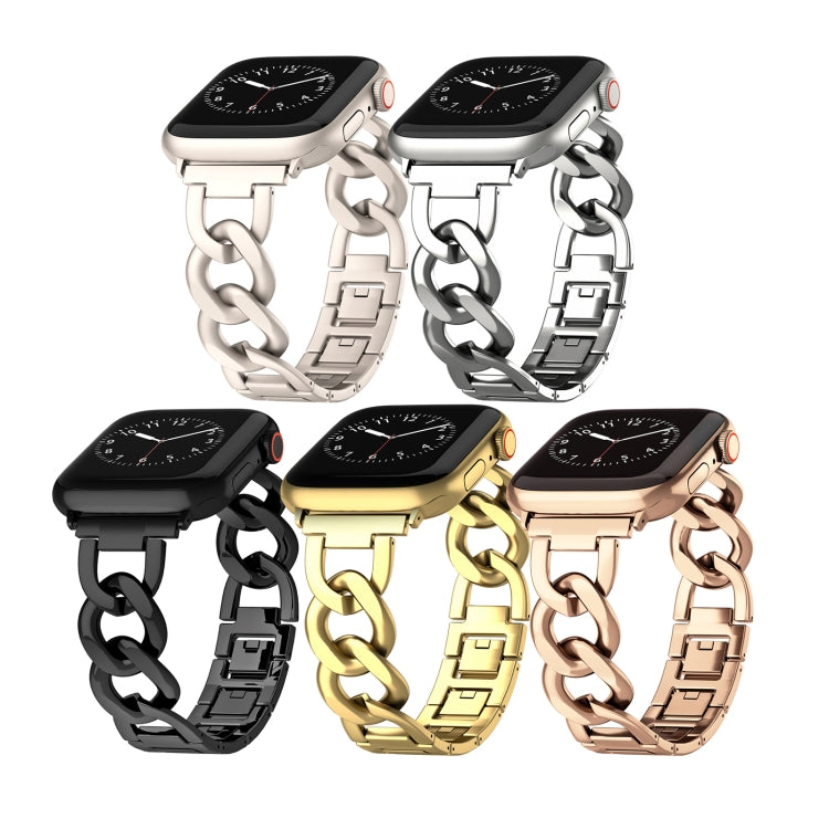 For Apple Watch Ultra 49mm Quick-Release Metal Chain Watch Band(Silver)