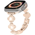 For Apple Watch Ultra 2 49mm Four Leaf Clover Quick-Release Metal Chain Watch Band(Rose Gold) - free shipping - PMC TechLife - Order now!