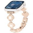 For Apple Watch Series 9 45mm Four Leaf Clover Quick-Release Metal Chain Watch Band(Rose Gold) - free shipping - PMC TechLife - Order now!
