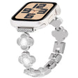 For Apple Watch SE 2023 40mm Four Leaf Clover Quick-Release Metal Chain Watch Band(Silver) - free shipping - PMC TechLife - Order now!