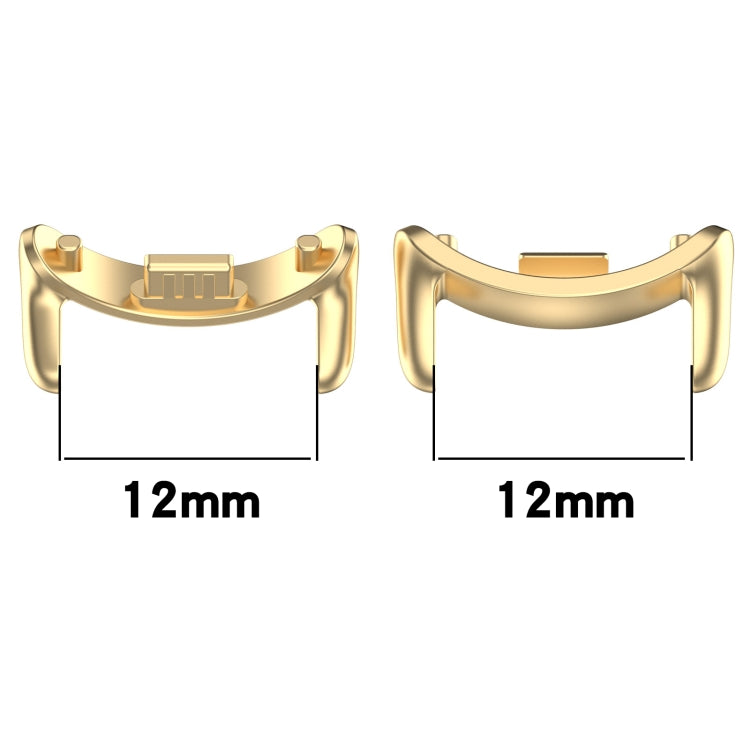 For Xiaomi Smart Band 9 12mm 1 Pair Metal Watch Band Connector(Rose Gold)