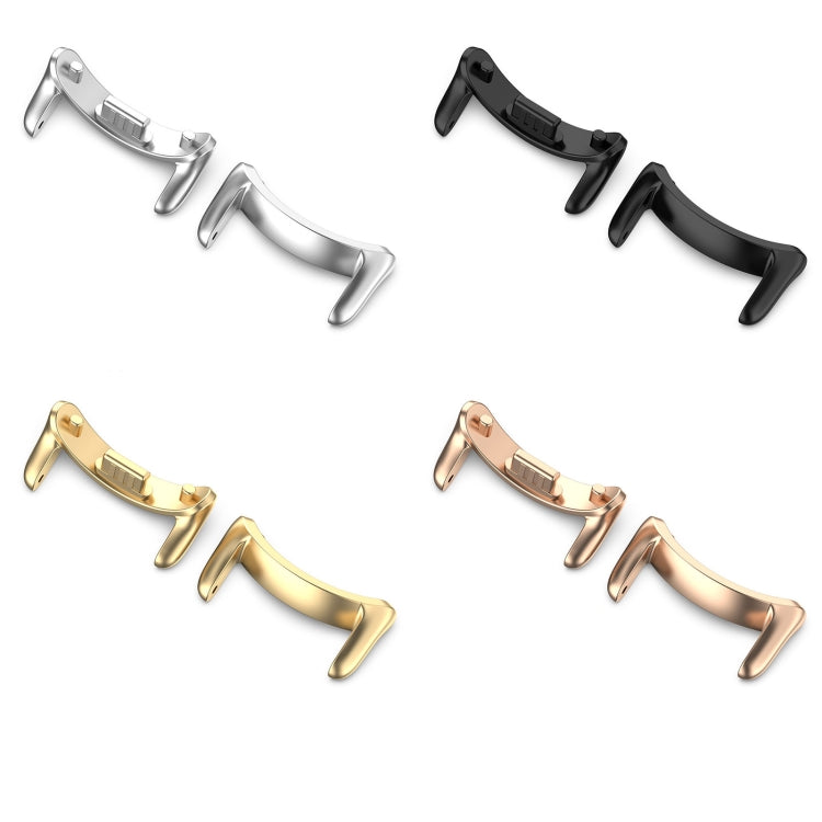 For Xiaomi Smart Band 9 12mm 1 Pair Metal Watch Band Connector(Black)