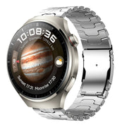For Huawei Watch 4 / 4 Pro 22mm Double Lock Buckle Turtle Steel Watch Band(Silver)