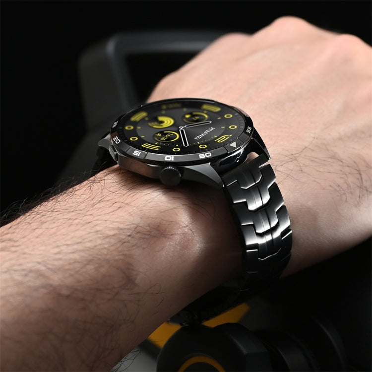 For Huawei Watch GT / GT 2e 22mm Double Lock Buckle Turtle Steel Watch Band(Silver)