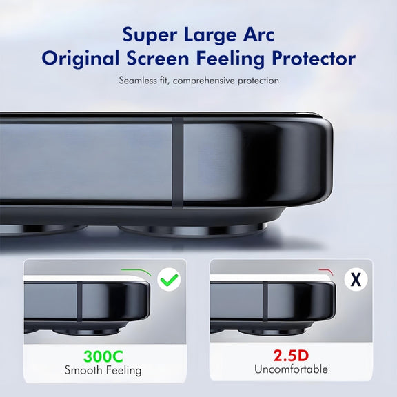 For iPhone 15 Pro Max ENKAY 300C Super Large Arc Full Coverage High Aluminum-silicon Tempered Glass Film