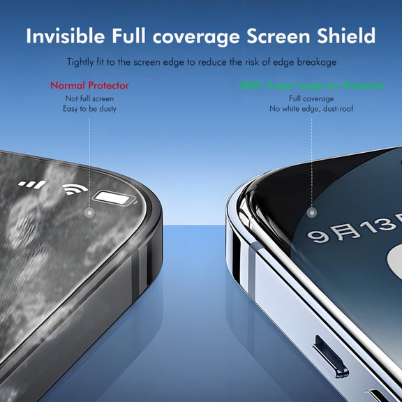 For iPhone 15 Plus / 16 Plus ENKAY 300C Super Large Arc Full Coverage High Aluminum-silicon Tempered Glass Film