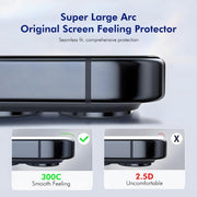 For iPhone 16 Pro ENKAY 300C Super Large Arc Full Coverage High Aluminum-silicon Tempered Glass Film