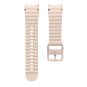 For Samsung Galaxy Watch 6 Classic Wave Pattern Stitched Silicone Watch Band(Pink)