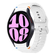 For Samsung Galaxy Watch 6 40 / 44mm Wave Pattern Stitched Silicone Watch Band(White) - free shipping - PMC TechLife - Order now!