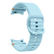 For Samsung Galaxy Watch 5 Pro Wave Pattern Stitched Silicone Watch Band(Light Blue)