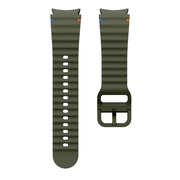 For Samsung Galaxy Watch 5 Pro Wave Pattern Stitched Silicone Watch Band(Army Green)