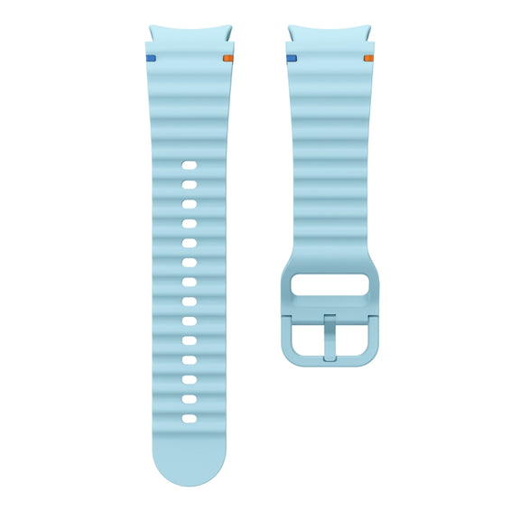 For Samsung Galaxy Watch3 41mm Wave Pattern Stitched Silicone Watch Band(Light Blue)