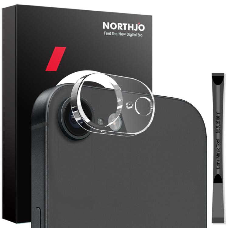 For iPhone 16e NORTHJO Camera Lens Protector 3D HD Tempered Glass Film(Clear)