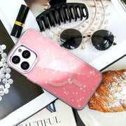 For iPhone 16 Pro Max Glitter MagSafe Shockproof Phone Case(Blue)