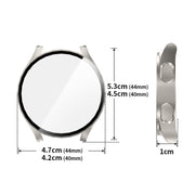 For Samsung Galaxy Watch7 40mm ENKAY Hat-Prince Full Coverage PC + Tempered Glass Film Integrated Watch Case(Black)