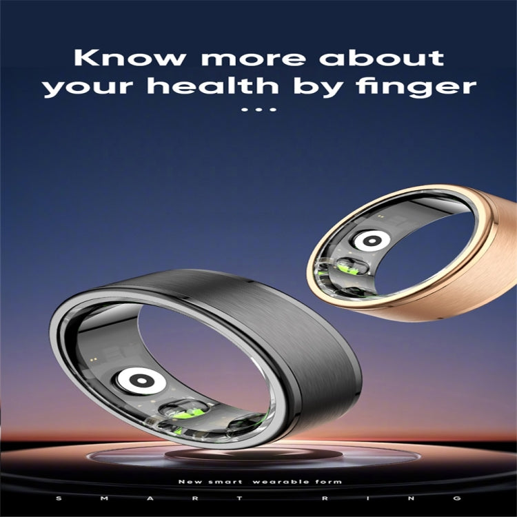 R03 SIZE 8 Smart Ring, Support Heart Rate / Blood Oxygen / Sleep / Multiple Sports Modes(Black)