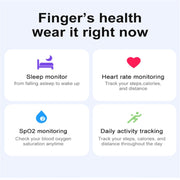 R03 SIZE 8 Smart Ring, Support Heart Rate / Blood Oxygen / Sleep / Multiple Sports Modes(Black)