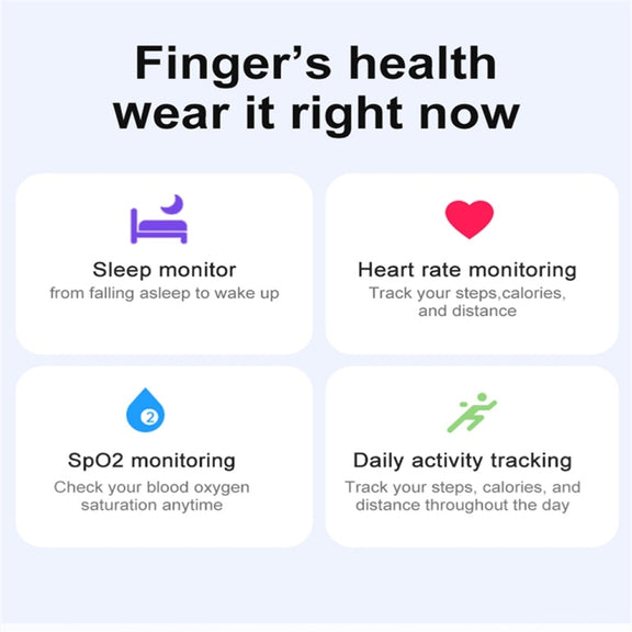 R03 SIZE 8 Smart Ring, Support Heart Rate / Blood Oxygen / Sleep / Multiple Sports Modes(Black)