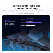 R03 SIZE 8 Smart Ring, Support Heart Rate / Blood Oxygen / Sleep / Multiple Sports Modes(Black)