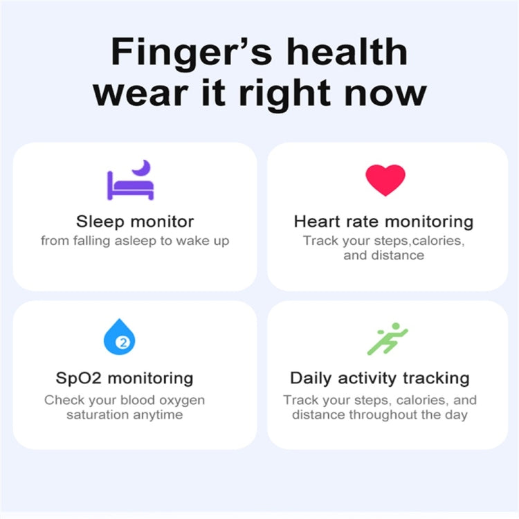 R03 SIZE 9 Smart Ring, Support Heart Rate / Blood Oxygen / Sleep / Multiple Sports Modes(Black)