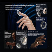R18 SIZE 8 Smart Ring, Support Heart Rate / Blood Oxygen / Sleep / Multiple Sports Modes(Black)