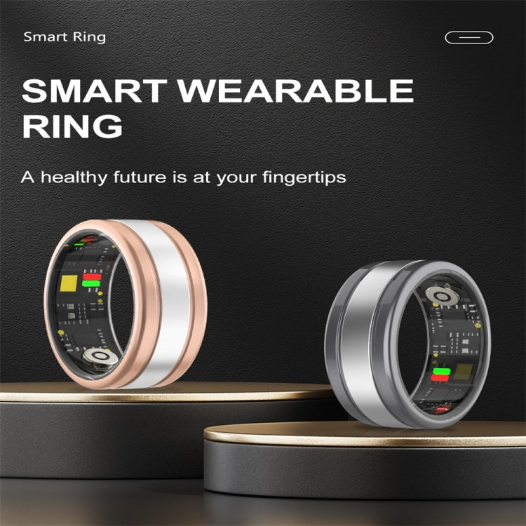 R18 SIZE 9 Smart Ring, Support Heart Rate / Blood Oxygen / Sleep/ Multiple Sports Modes(Black)