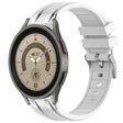For Samsung Galaxy Watch 5 Pro 45mm 20mm Quick Release Silver Buckle Royal Silicone Watch Band(White) - free shipping - PMC TechLife - Order now!