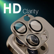 For iPhone 16 Pro / 16 Pro Max NORTHJO CD Vein Camera Lens Protector Tempered Glass Rear Lens Film(Brown)