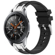 For Samsung Galaxy Watch 46mm 22mm Quick Release Silver Buckle Royal Silicone Watch Band(Black) - free shipping - PMC TechLife - Order now!