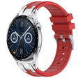 For Huawei Watch GT3 42mm 20mm Quick Release Silver Buckle Royal Silicone Watch Band(Red) - free shipping - PMC TechLife - Order now!