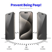 For iPhone 16 Pro 2pcs ENKAY Hat-Prince 28 Degree Anti-peeping Privacy Tempered Glass Film